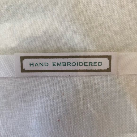 VINTAGE - NEW NEVER used GORGEOUS Hand Embroidered Pure Linen… - Picture 5 of 5